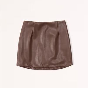 Abercrombie Brown Leather Mini Skirt